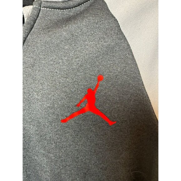 Jordan Yourth Two Toned Gray Full Zip Hoodie with Red Logo Size 6 M - Picture 4 of 6
